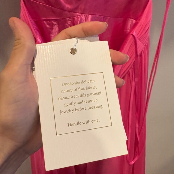 Mac Duggal Vibrant Fuchsia Ruffled Sleeve Maxi Gown - Picture 6 of 6